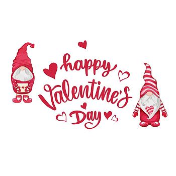 PVC Wall Stickers, Wall Decoration, Valentine's day Themed Pattern, 290x450mm
