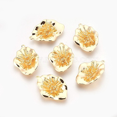 Light Gold Flower Brass Pendants