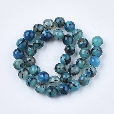 Dyed Natural Dragon Veins Agate Beads Strands(X-G-Q462-128C-10mm)-2