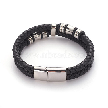 Retro Braided Leather Cord Bracelets(BJEW-L642-39)-3