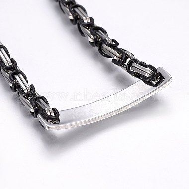 201 Stainless Steel ID Bracelets(BJEW-F331-07BP)-3