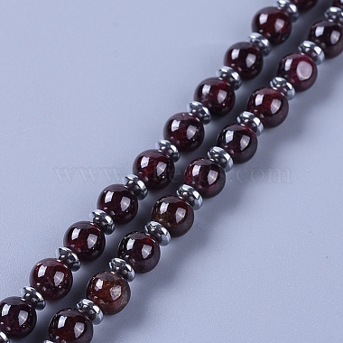 Natural Garnet & Natural Mixed Stone Pendant Necklace(NJEW-I109-D03)-4