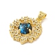 Rack Plating Brass Cubic Zirconia Enamel Pendants(KK-S380-11G)-2