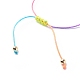 Evil Eye Resin Bead & Brass Braided Beaded Bracelets for Girl Women(BJEW-JB08744)-4