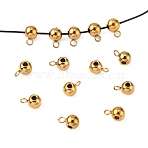 Ion Plating(IP) 304 Stainless Steel Tube Bails, Loop Bails, Rondelle Bail Beads, Golden, 9x5x6mm, Hole: 2mm, Inner Diameter: 2mm(STAS-G130-25G)
