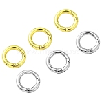 20Pcs 2 Colors Rack Plating Alloy Spring Ring Clasps, Round Ring, Platinum & Golden, 7 Gauge, 20x3.5mm, 10pcs/color(PALLOY-CJ0002-40)