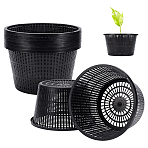 PP Plastic Hydroponic Plant Baskets, Black, 215x131mm(AJEW-WH0794-90)