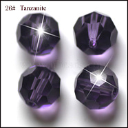 Imitation Austrian Crystal Beads, Grade AAA, Faceted(32 Facets), Round, Indigo, 10mm, Hole: 0.9~1mm(SWAR-F021-10mm-539)