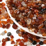 Dyed & Heated Natural Agate Beads, No Hole, Nuggets, Red, 5~8mm(G-J402-04A-02)