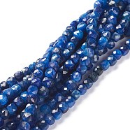 Natural Kyanite/Cyanite/Disthene Beads Strands, Cube, Faceted, 4x4x4mm, Hole: 0.9mm, about 93pcs/strand, 15.55inch(39.5cm)(G-A026-B01-4mm)
