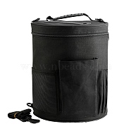 Oxford Cloth Drum Yarn Storage Bags, for Portable Knitting & Crochet Organizer, Black, 28x33cm(SENE-PW0017-07A)
