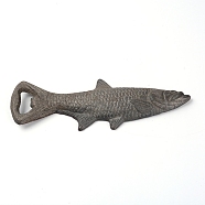 Iron Bottle Opener, Fish, Gray, 175x65x13mm, Hole: 29x9mm(AJEW-WH0189-27)