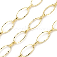 Rack Plating Brass Link Chains, Long-Lasting Plated, Unwelded, Oval, Real 18K Gold Plated, 13.5x7x0.8mm(CHC-P012-01G)