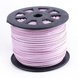 Faux Suede Cords, Faux Suede Lace, Plum, 1/8 inch(3mm)x1.5mm, about 100yards/roll(91.44m/roll), 300 feet/roll(LW-S028-17)