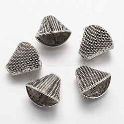 Tibetan Style Alloy Bead Cones, For Tassels Pendant, Trapezoid, Antique Silver, 20x18.5x11.6mm, Hole: 2mm(PALLOY-F133-21AS)