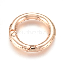 Alloy Spring Gate Ring, O Rings, Light Gold, 24.5x3.5mm, Inner Diameter: 16.5mm(PALLOY-WH0066-19B)