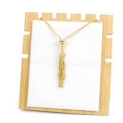 Stainless Steel Macrame Pouch Braided Gemstone Holder Pendant Necklace Making, Golden, 19.69 inch(50cm)(PW-WG22781-05)