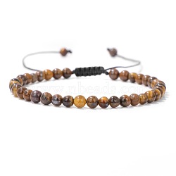 Adjustable Women's Tiger Eye Beaded Bracelet, with Simple and Versatile Hand-wove Bead, Show in Picture(CN3407-49)