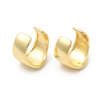Brass Twist Cuff Earrings, Real 16K Gold Plated, 12x13x9mm