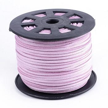 Faux Suede Cords, Faux Suede Lace, Plum, 1/8 inch(3mm)x1.5mm, about 100yards/roll(91.44m/roll), 300 feet/roll