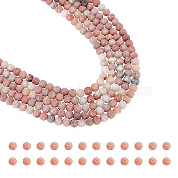 Indonesian, Lampwork, Glass Beads, 8mm, Flat Rounds, White, Orange, Flower,  Dot, Millefiori, 26 beads, Priced per strand