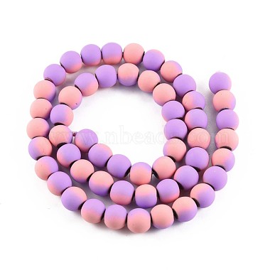 Spray Painted Non-magnetic Synthetic Hematite Beads Strands(G-N337-01A)-2