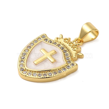 Rack Plating Brass Micro Pave Cubic Zirconia Pendants(KK-P279-26A-G)-2