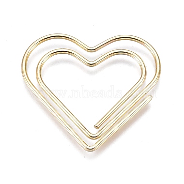 Heart Shape Iron Paper Clips(TOOL-I006-05G)-1