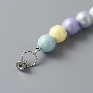 Acrylic Beaded Moblie Straps(MOBA-WH0003-30)-4