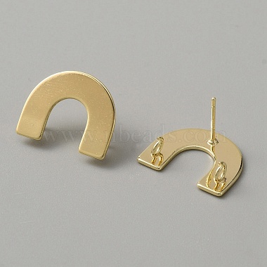 Brass Arch Stud Earring Findings(KK-WH0044-102)-2