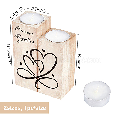 SUPERDANT Memorial Series Wooden Candle Holder and Candles Set(AJEW-SD0001-15H)-2