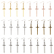 12 Pairs 6 Color Alloy Dangle Earrings with Iron Pins(EJEW-AB00041)-1