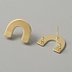Brass Arch Stud Earring Findings(KK-WH0044-102)-2