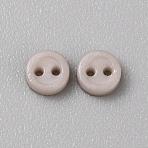 Mini Resin Button, 2-Hole Doll BJD Garment Accessories, Flat Round, Rosy Brown, 3x1mm, Hole: 0.5mm(FIND-WH0260-26Q)