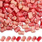 100Pcs Synthetic Coral Dyed Beads, Flower, Light Salmon, 8.5~9x6~6.5mm, Hole: 1mm(SHEL-SC0002-11)