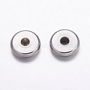 304 Stainless Steel Beads, Drum, Stainless Steel Color, 8x2mm, Hole: 1.8mm(STAS-K146-063-8mm)