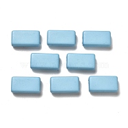 Opaque Acrylic Beads, Rectangle, Sky Blue, 18.5x10x6mm, Hole: 2mm, about 450pcs/500g(OACR-A030-03D)