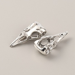 Gothic Style Tibetan Style Alloy Pendants, Bird Head, Antique Silver, 31x13.5x9mm, Hole: 4mm(FIND-CJC0004-31AS-01)