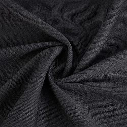 Cotton Elastic Craft Fabric, for DIY Sewing Neckline, Cuff, Leg Opening and Hem, Black, 60x100cm(DIY-FG0003-28A)