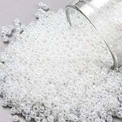 TOHO Round Seed Beads, Japanese Seed Beads, (141) Translucent Ceylon Snowflake, 11/0, 2.2mm, Hole: 0.8mm, about 1103pcs/10g(X-SEED-TR11-0141)