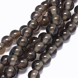 Natural Smoky Quartz Beads Strands, Round, 8mm, Hole: 2mm, about 49pcs/strand, 14.7 inch(37.5cm)(G-L476-02)