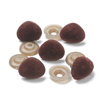 (Defective Closeout Sale: Hair Slip), Nose Flocky Plastic Doll Safety Noses, Toy Accessories, Coconut Brown, 23x18x20.5mm