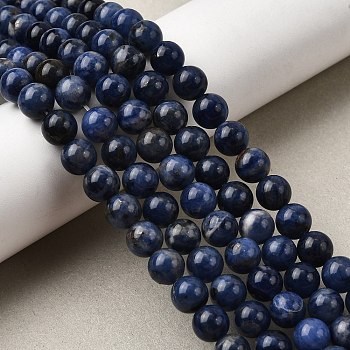 Natural Sodalite Beads Strands, Round, 6mm, Hole: 1.2mm, about 62pcs/strand, 14.76~14.96''(37.5~38cm)