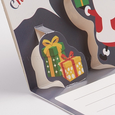クリスマスポップアップグリーティングカードと封筒セット(DIY-G028-D06)-4