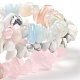 3Pcs 3 Styles Chips Natural Rose Quartz & Morganite & Howlite Beaded Stretch Bracelets Sets(BJEW-FS0001-01)-2