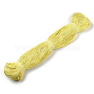 Waxed Cotton Cord, Champagne Yellow, 1mm, about 360yard/bundle(330m/bundle)(YC-S007-1mm-108)