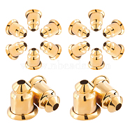 8 Pairs Brass Ear Nuts/Earring Backs, Long-Lasting Plated, Real 18K Gold Plated, 6x5mm, Hole: 1mm, 8pairs(KK-CN0001-06B)