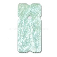 Acrylic Big Pendants, with Glitter Powder, for DIY Making Keychain, Ticket, Light Green, 78x37x2mm, Hole: 3mm(SACR-E005-19)