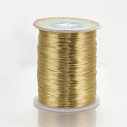 Round Copper Wire for Jewelry Making, Light Gold, 26 Gauge, 0.4mm, about 2952.75 Feet(900m)/roll(CWIR-Q005-0.4mm-01)