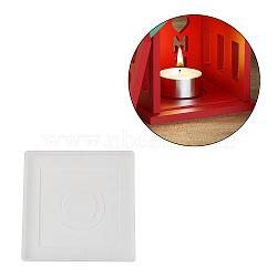 Silicone Mold, Epoxy Resin Craft Making, Candle Holder, White, Square, 138x138x11mm(SIMO-S004-01A)